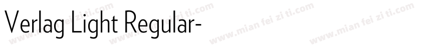 Verlag Light Regular字体转换